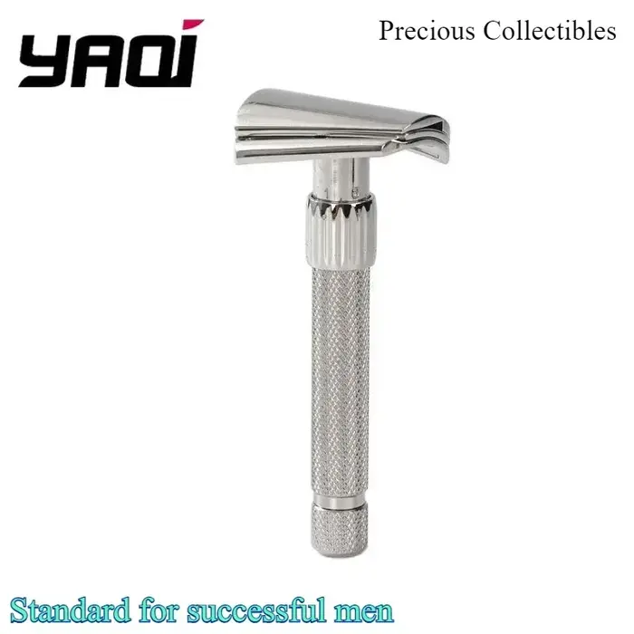 Yaqi – rasoir à barbe Yaqi Torqx, rasoir de sécurité incliné réglable en acier inoxydable, objets de