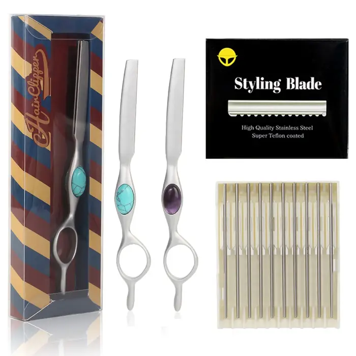 Lame de rasoir professionnelle tranchante pour barbier