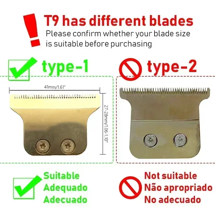 Tondeuse à cheveux professionnelle T9 1/2/3/6/9/12mm, peigne limite, protections universelles, Guide
