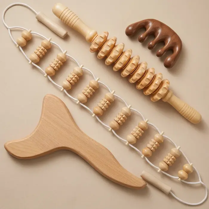 Kit complet de madérothérapie en bois pour massage réducteur