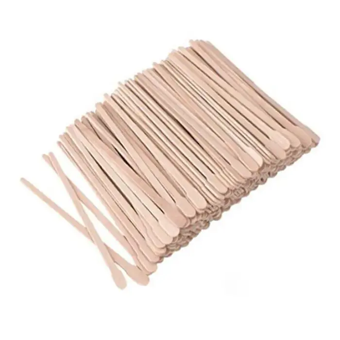 100 pièces jetable en bois cire bâton