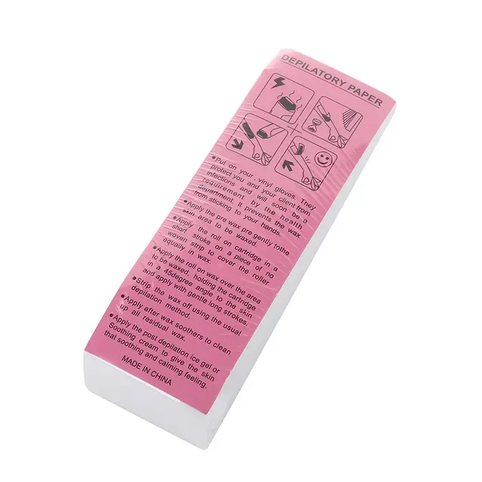 100 pièces/paquet – Rouleaux de papier non tissé pour l'épilation corporelle – Bandes de cire dépila