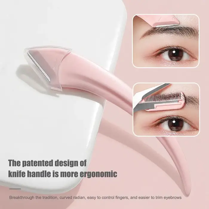 Rasoir à sourcils ciseaux sûr anti-rayures tondeuse pour débutants