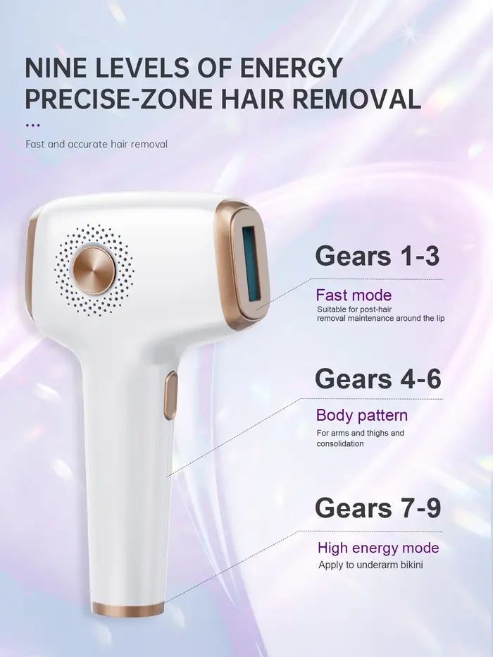 Appareil d'épilation au laser IPL pour femmes et hommes, 999900 flashs, mode touristes, 3 semaines visibles, traitement rapide et sûr pour la maison
