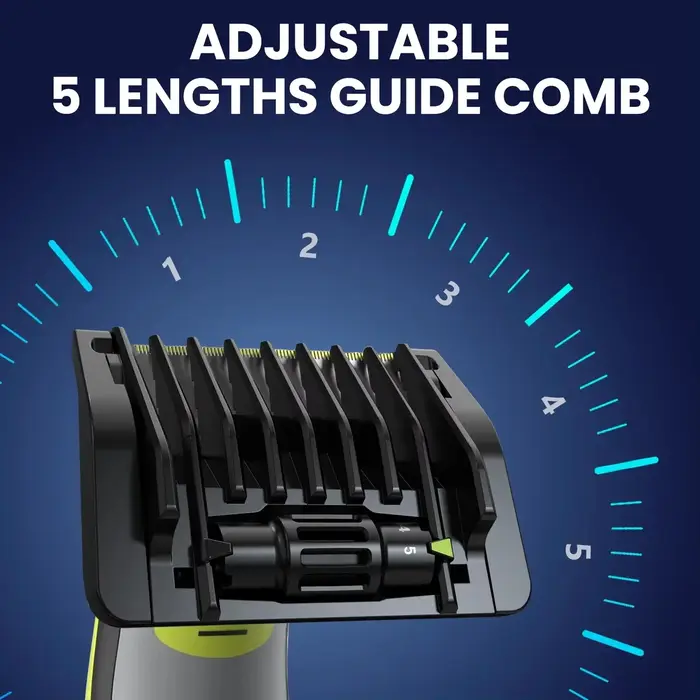 Peigne guide de protection 5 en 1 pour tondeuse à barbe OneBlade, peignes réglables 1-5 mm pour OneBlade QP2520 QP2530 QP2620 QP2630 QP2724 QP2834