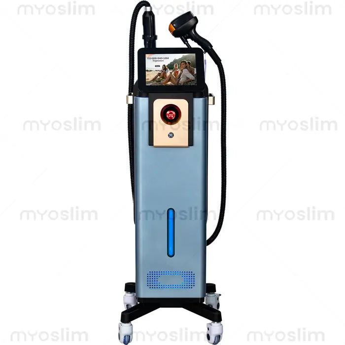Appareil de beauté 2 en 1 à diode laser pour l'épilation permanente, avec système de refroidissement, pour salon et spa