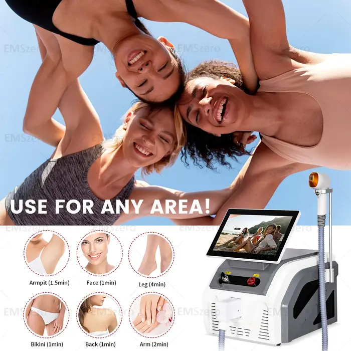 Épilateur professionnel 5000W 808nm à diode pour l'épilation du visage et du corps