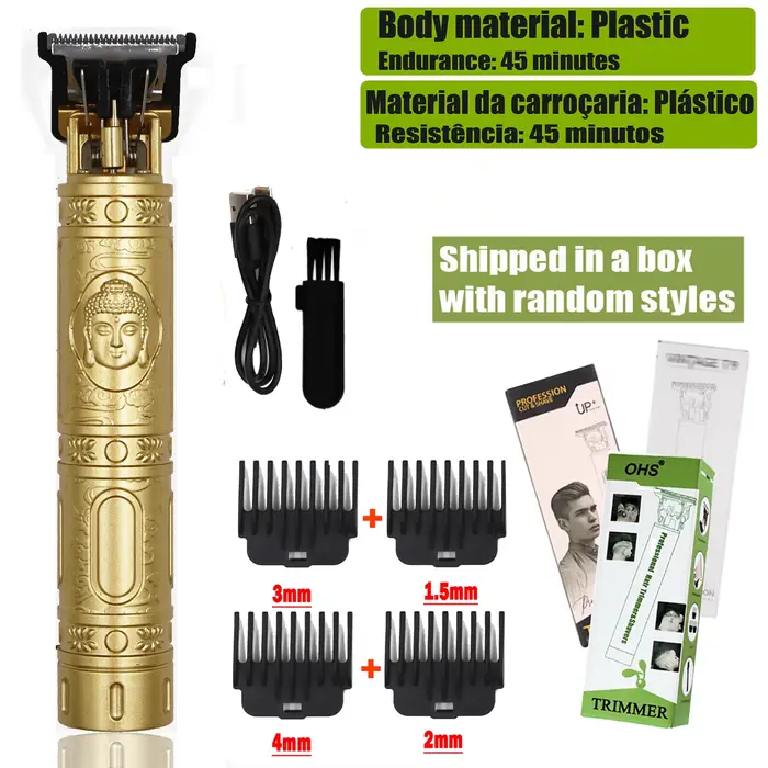 Tondeuse-Tondeuse à cheveux électrique professionnelle sans fil Dragon Vintage T9