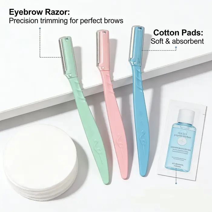 3 rasoirs à sourcils, un outil sûr et résistant aux rayures pour la coupe