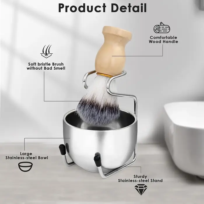Ensemble de pinceaux de rasage et de bols pour hommes
