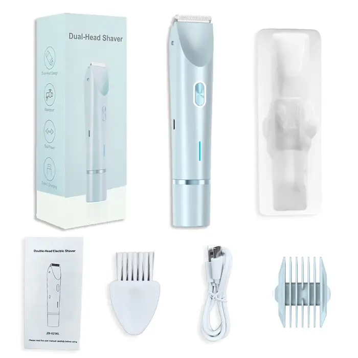 Épilateur corporel et tondeuse faciale 2-en-1 portable 2026 pour femme