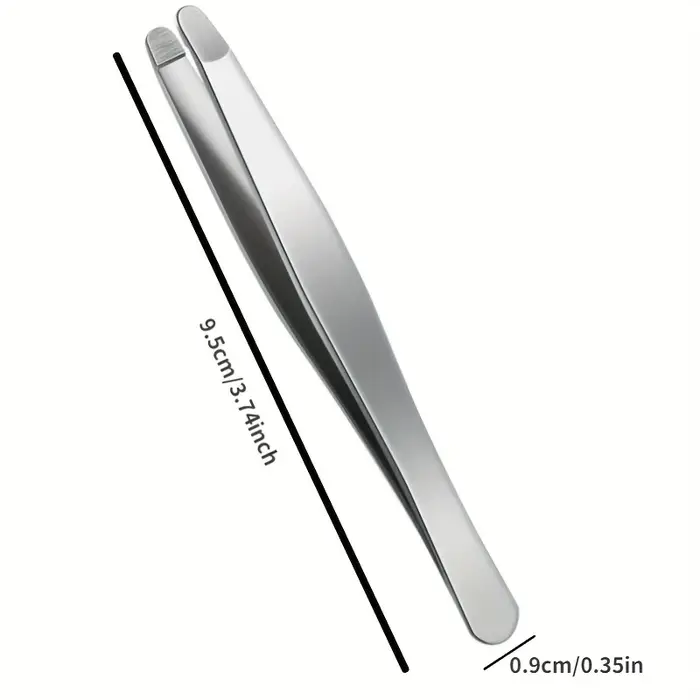 Pince à épiler professionnelle robuste en acier inoxydable pour sourcils et poils du visage avec pointes pointues