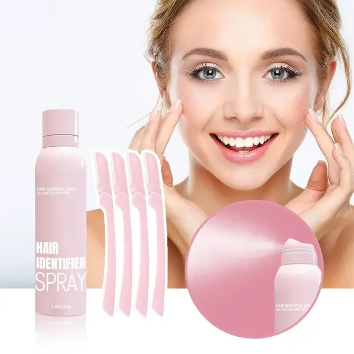 Spray identificateur de poils pour le rasage du visage