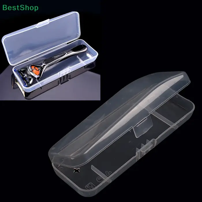 〔AG〕Étui de rasoir de voyage portable - Boîte de rangement protectrice en plastique transparent pour rasoirs