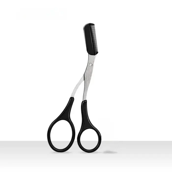 Ciseaux tondeuse à sourcils noirs, avec peigne, épilation, rasoir, façonnage des sourcils, outil de 