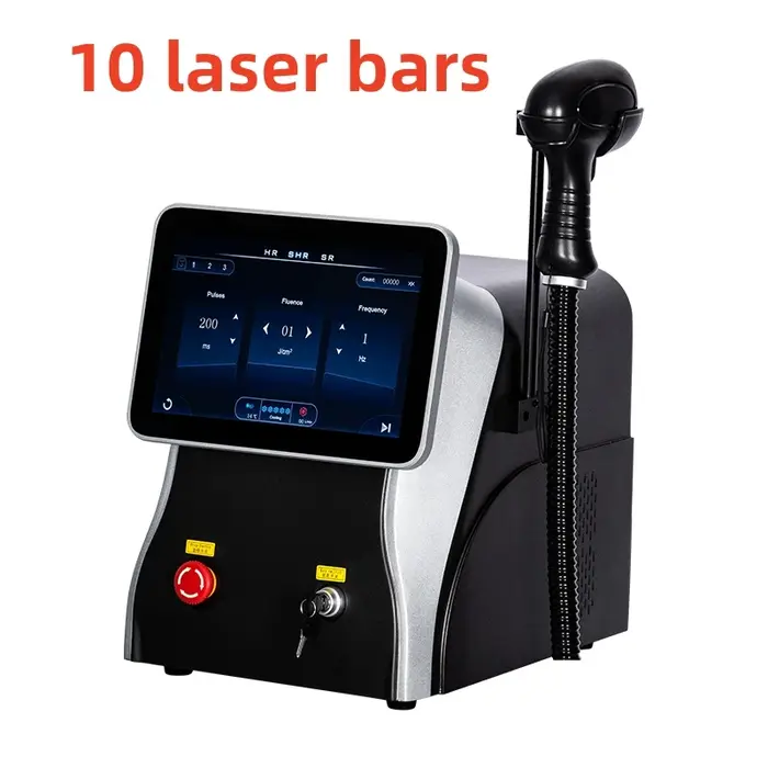 Machine d'épilation laser professionnelle 10 barres
