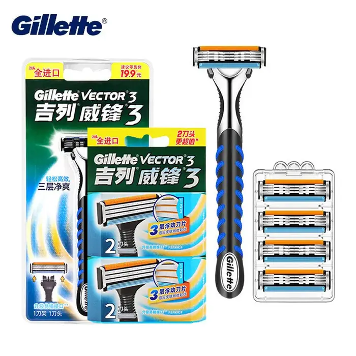 Gillette – Lames de rasoir Sensor Excel et Vector3 pour homme