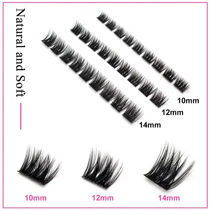 Nouveau russe 3D moelleux naturel segmenté cils bundle faux extension