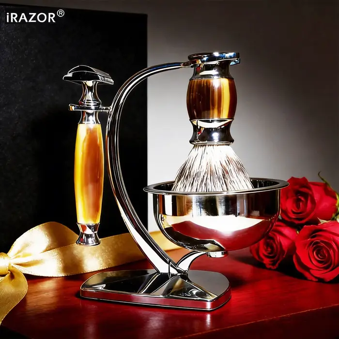 Kit de rasoir à double tranchant iRAZOR Classic pour homme avec 10 lames
