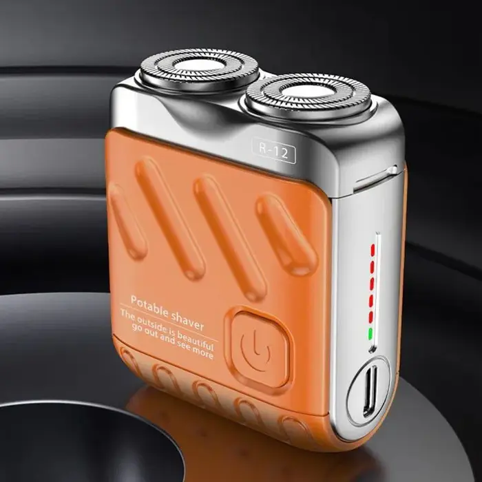 9000 tr/min haute vitesse Premium Portable Mini rasoir double tête étanche type-c Rechargeable