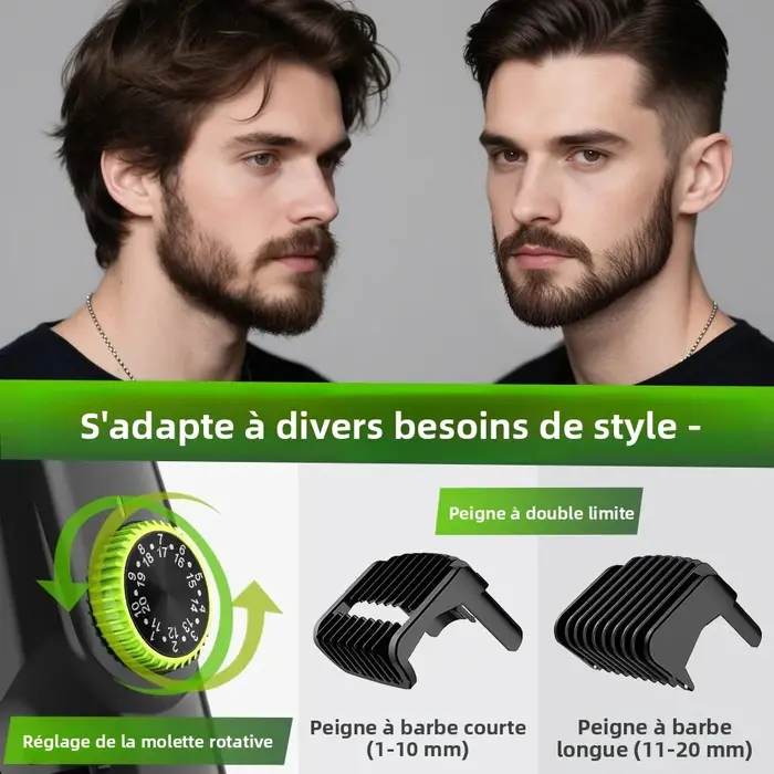 Tondeuse à cheveux et barbe pour homme