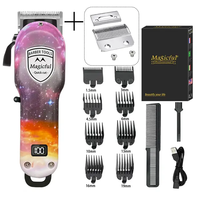 Magiccomparator-Tondeuse à cheveux électrique réglable pour homme