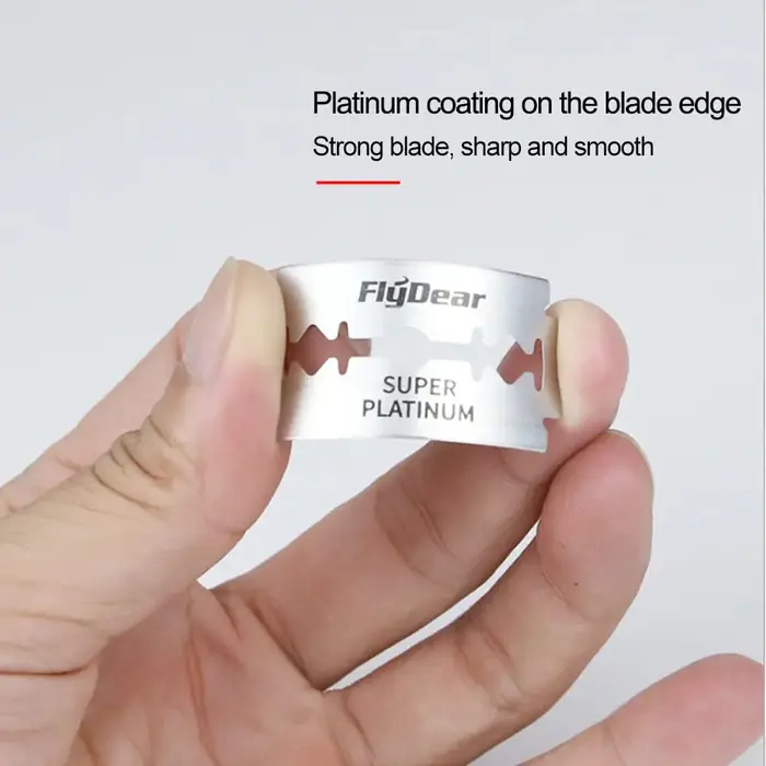 Rasoir à double face en acier inoxydable pour homme, lame tranchante, tondeuse à l'ancienne, adapté
