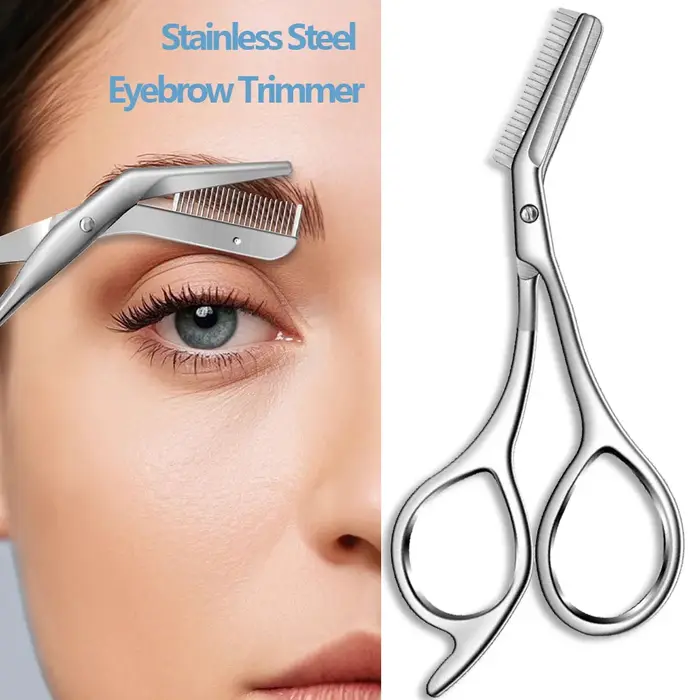 Ciseaux coupe-sourcils avec peigne