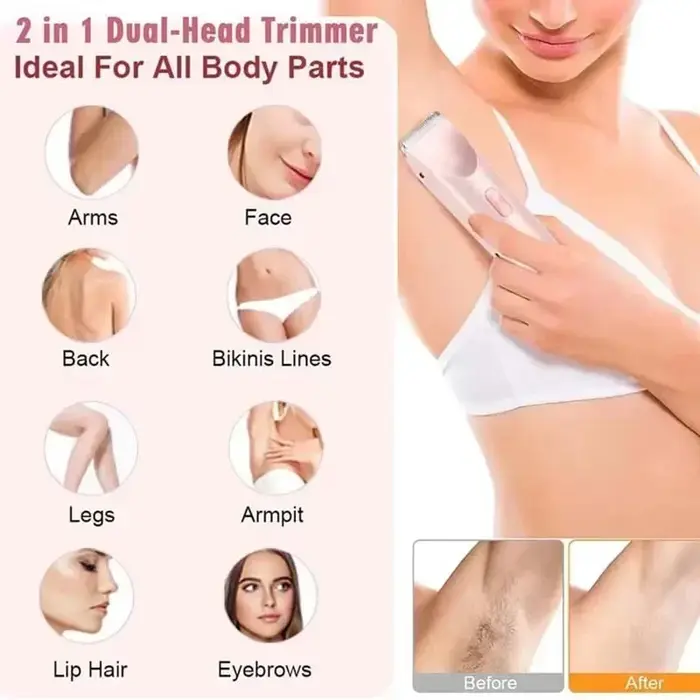 Épilateur électrique Double tête 2 en 1 pour jambe de Bikini