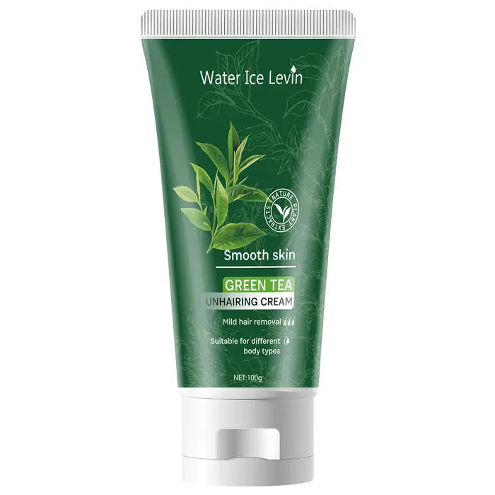 Crème Épilatoire Douceur au Thé Vert - Effet Peau Satinée - Formule Non Irritante - Pour une Sensation de Fraîcheur