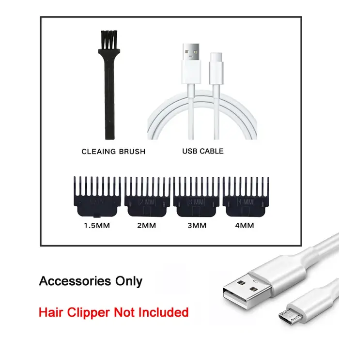 Tondeuse à cheveux professionnelle T9/accessoires pour hommes |   Charge rapide USB |   Tondeuse à b