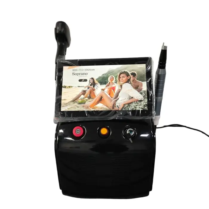 Appareil professionnel 2-en-1 d'épilation au laser diode et de détatouage 755nm/1064nm avec système de refroidissement par glace, équipement de beauté pour salon H
