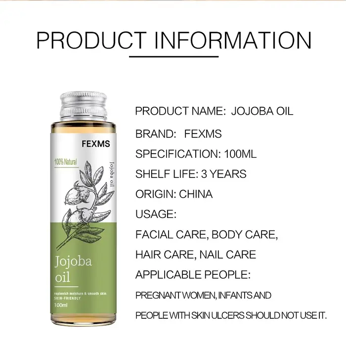 Huile de jojoba 100% naturelle pure