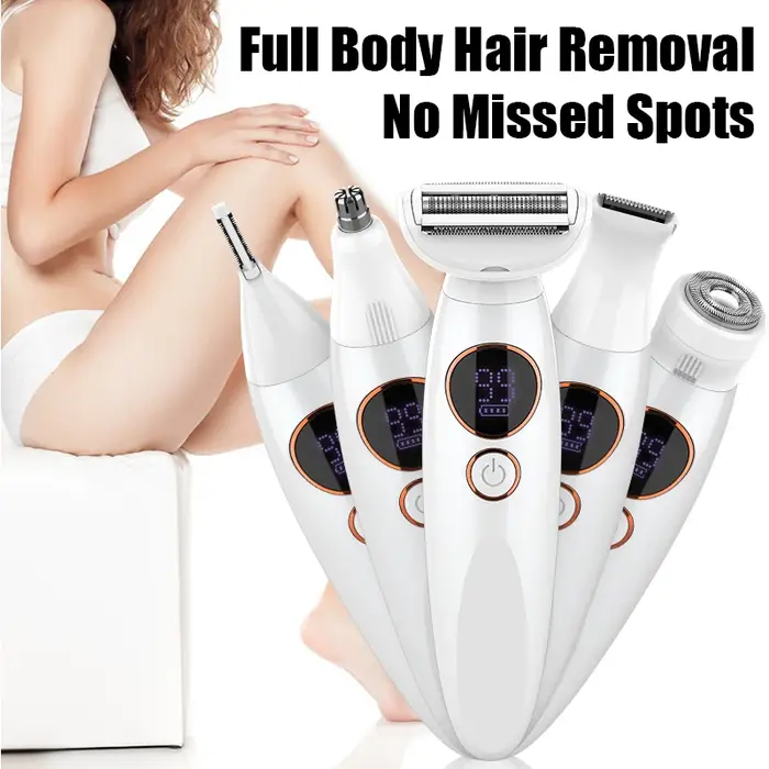 RESUXI 733 5 en 1 épilateur électrique multifonctionnel pour femmes rasoirs pour le visage tondeuse à sourcils indolore