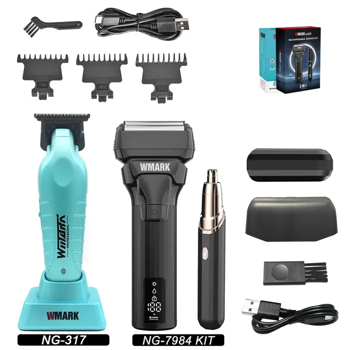 Kit de rasoir électrique professionnel pour homme WMARK NG-7984KIT
