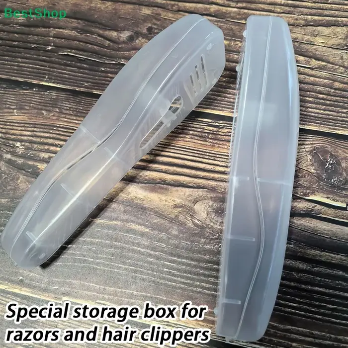 〔R〕Étui de voyage transparent en plastique pour rasoir