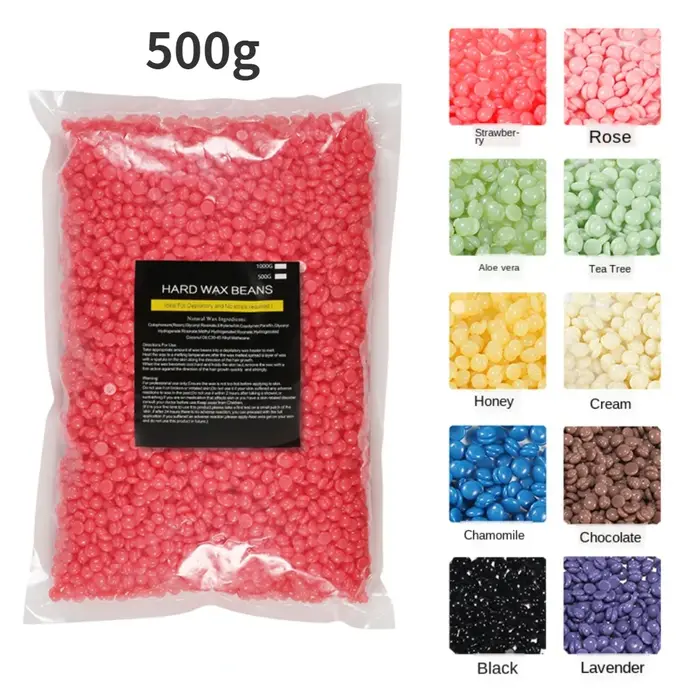 500 g/paquet cire haricots dépilatoire Film chaud granulés élimination Bikini visage cheveux jambes