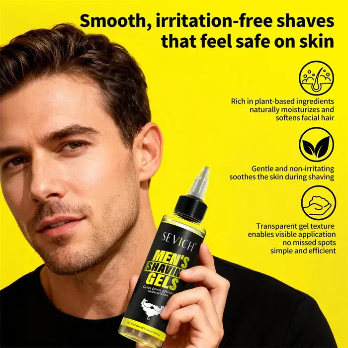 Hommes Gel à raser 100ml Non irritant adoucir favoris barbe crème