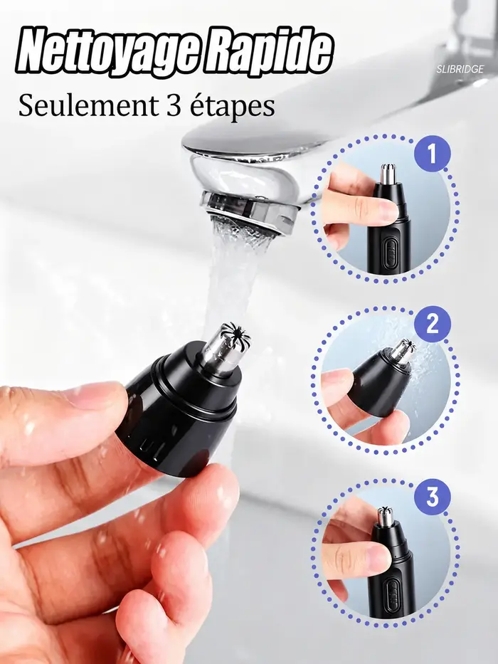 Tondeuse à poils de nez électrique rechargeable, rasoir pour hommes, tondeuse à poils de nez pour femmes, tondeuse à poils d'oreilles avec écran numérique