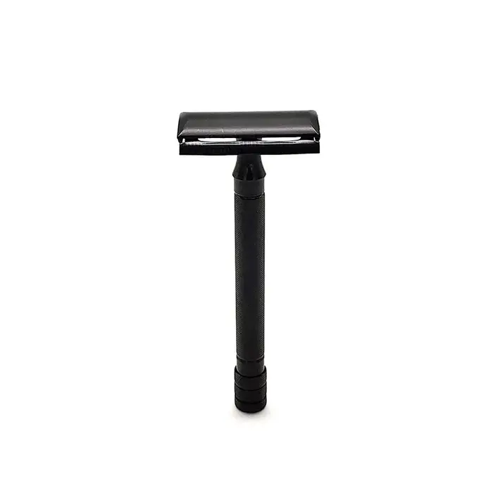 Rasoir Classique à Double Bord pour Homme, Épilation Douce, avec Petite Brosse, Rasoir de Sécurité R