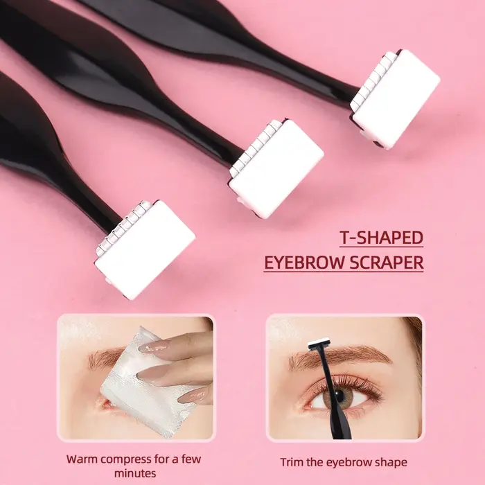 3 ensembles de rasoirs à sourcils