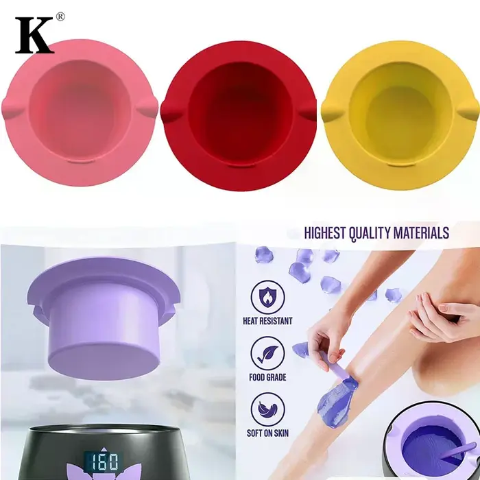 Chauffe-cire épaississement résistant à la chaleur bols en Silicone épilation cire remplacement Pot