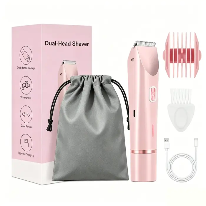 Rasoir électrique à double tête pour femme, rasoir féminin, épilateur corporel, jambe, ati elles, bi