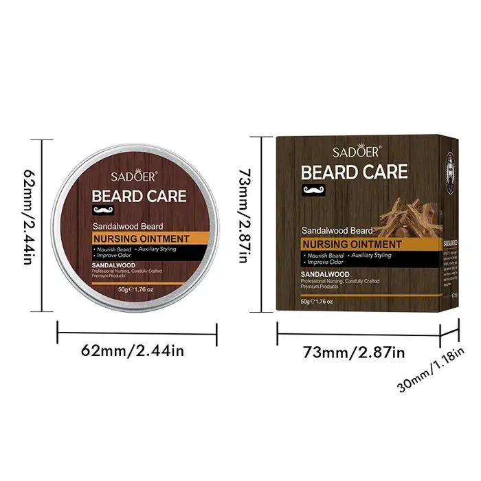 Baume de soin pour barbe au bois de santal pour hommes