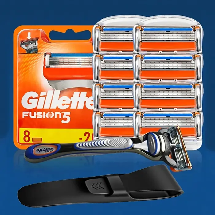 Original Gillette Fusion 5 lames de rasoir pour hommes 5 couches tête de rasage manuelle de sécurité lame Anti-Friction