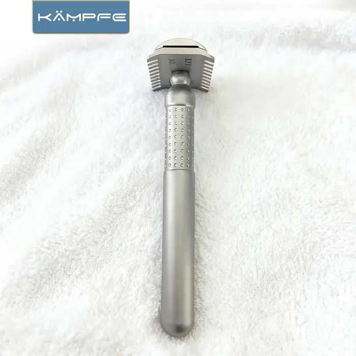 Rasoir de sécurité à double tranchant KAMPFE Premium en acier inoxydable 316L