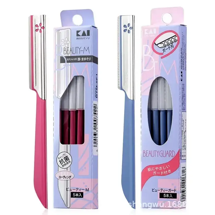 Lot de 5 Kits d'Épilation des Sourcils pour Femmes – Outil de Maquillage et de Beauté pour l'Épilation des Sourcils, Lame en Acier, Rasoir Facial et Tondeuse