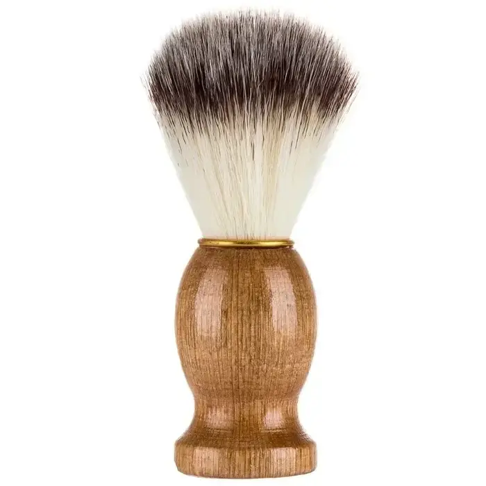 Brosse de rasage avec manche en bois pour hommes
