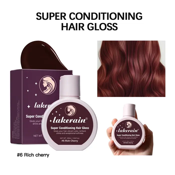 Gloss capillaire super revitalisant hydratant semi-permanent, couleur longue durée, soin nourrissant