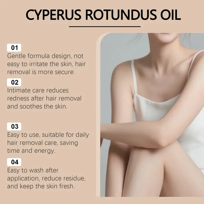 Cyperus Rotundus huile corps après épilation